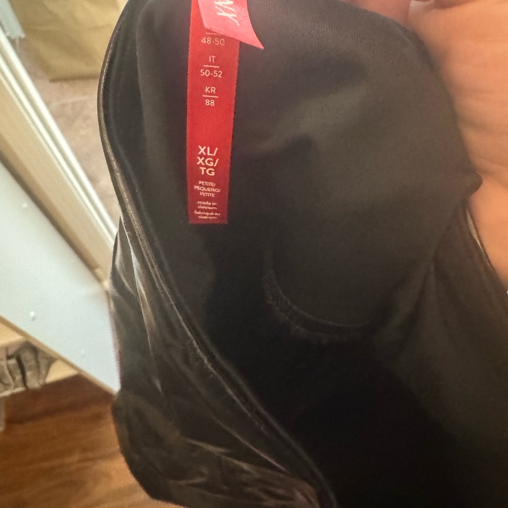 Spanx Black Leather XL Pants